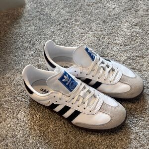Adidas Sambas White and Black Classic Sneakers